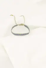 Zusss Armband - Miyuki stipje grijsblauw