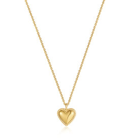 Ania Haie Ketting - Rope heart pendant - gold