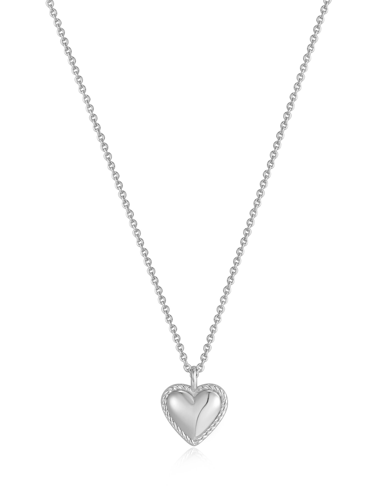 Ania Haie Ketting - Rope heart pendant - zilver