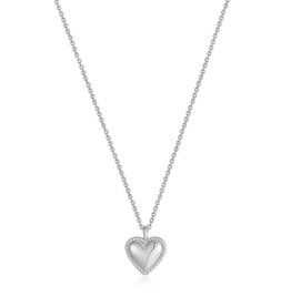 Ania Haie Ketting - Rope heart pendant - silver