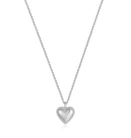 Ania Haie Ketting - Rope heart pendant - zilver