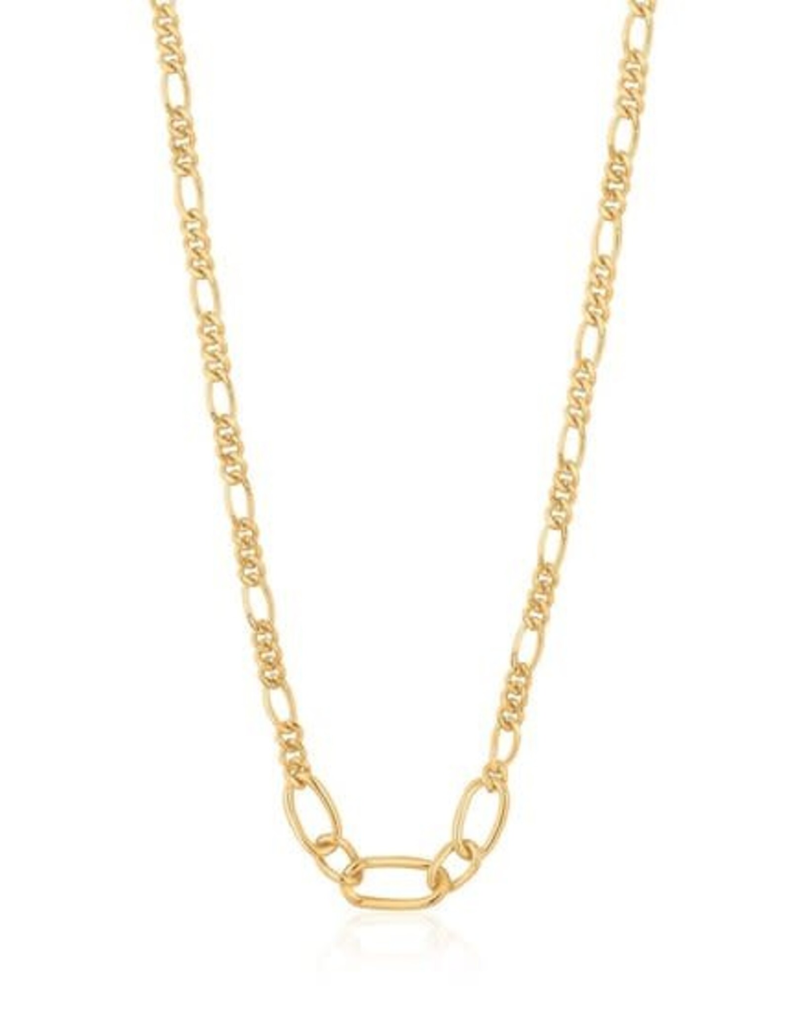 Ania Haie Ketting - chain reaction figaro chain - goud