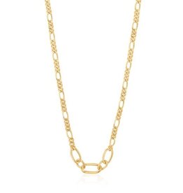 Ania Haie Ania Haie - Ketting -  chain reaction -gold figaro chain