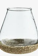 Theelichtje - Glass w/ jute tray M