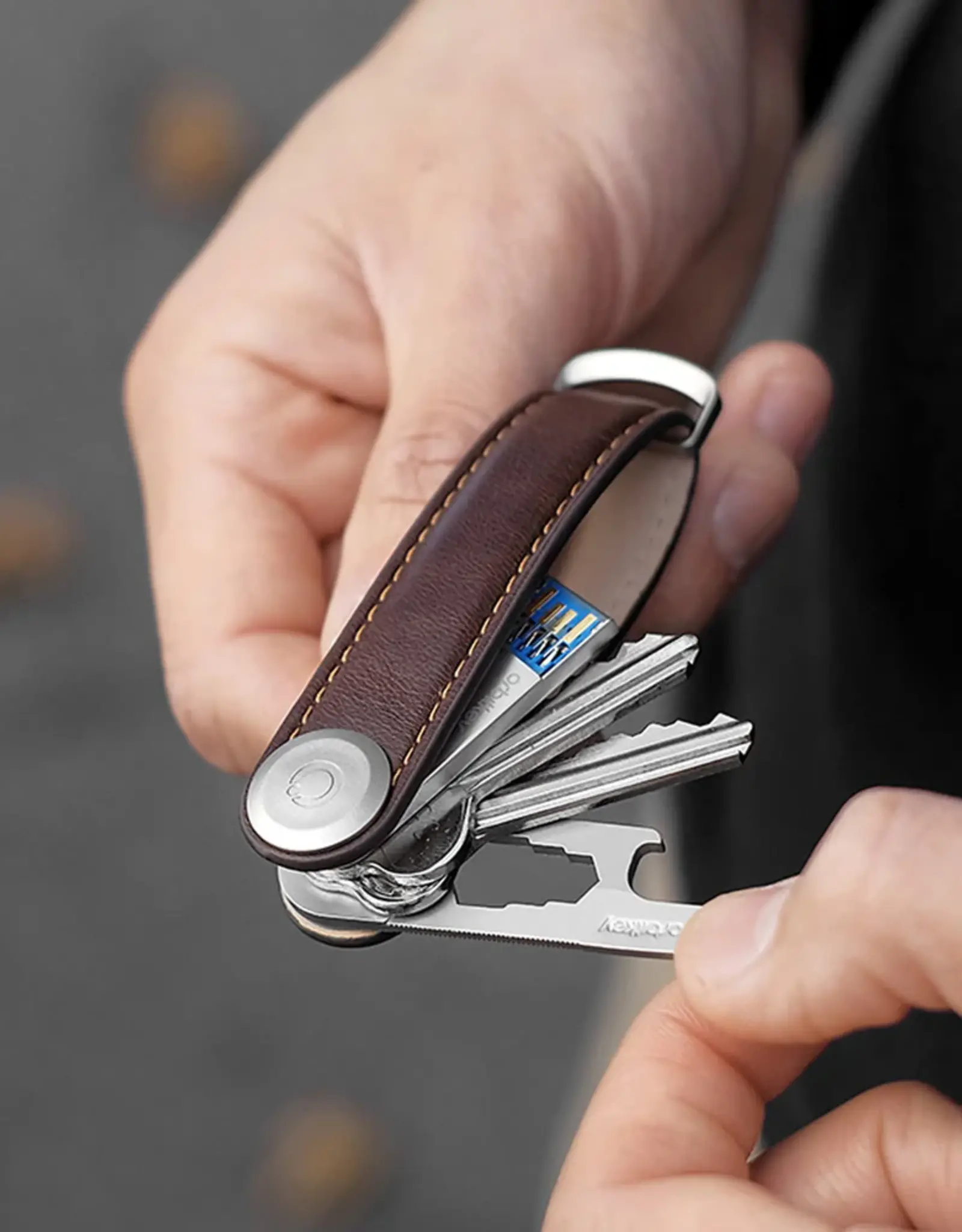 Orbitkey Key organiser - Expresso Brown