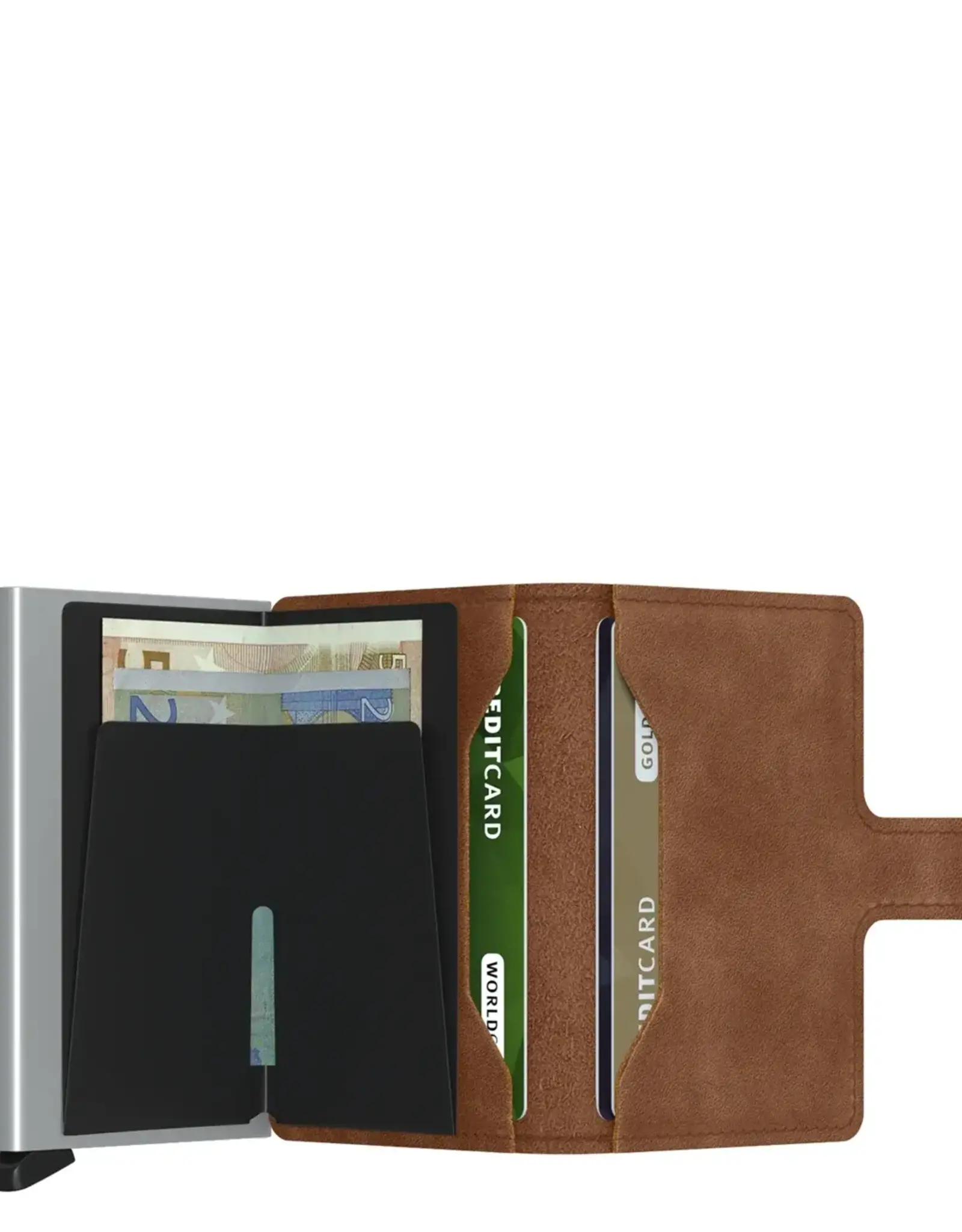 Secrid Miniwallet - Vintage Cognac - Silver