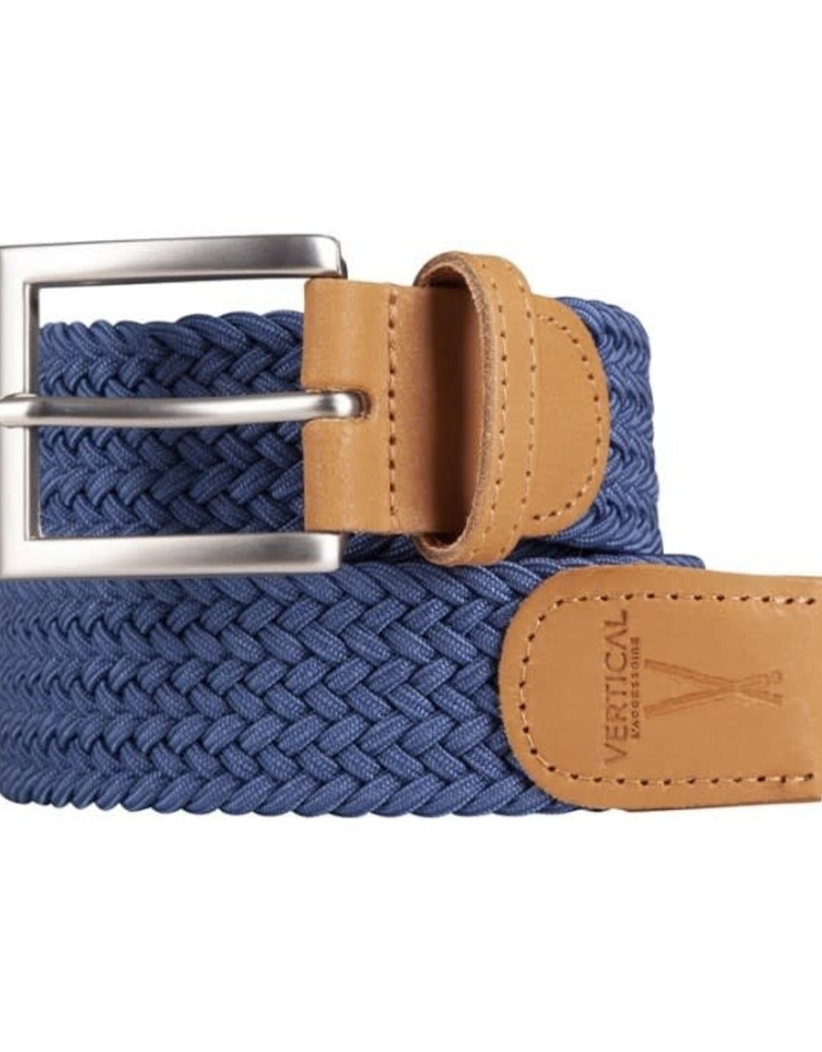Riem gevlochten elastisch - blue