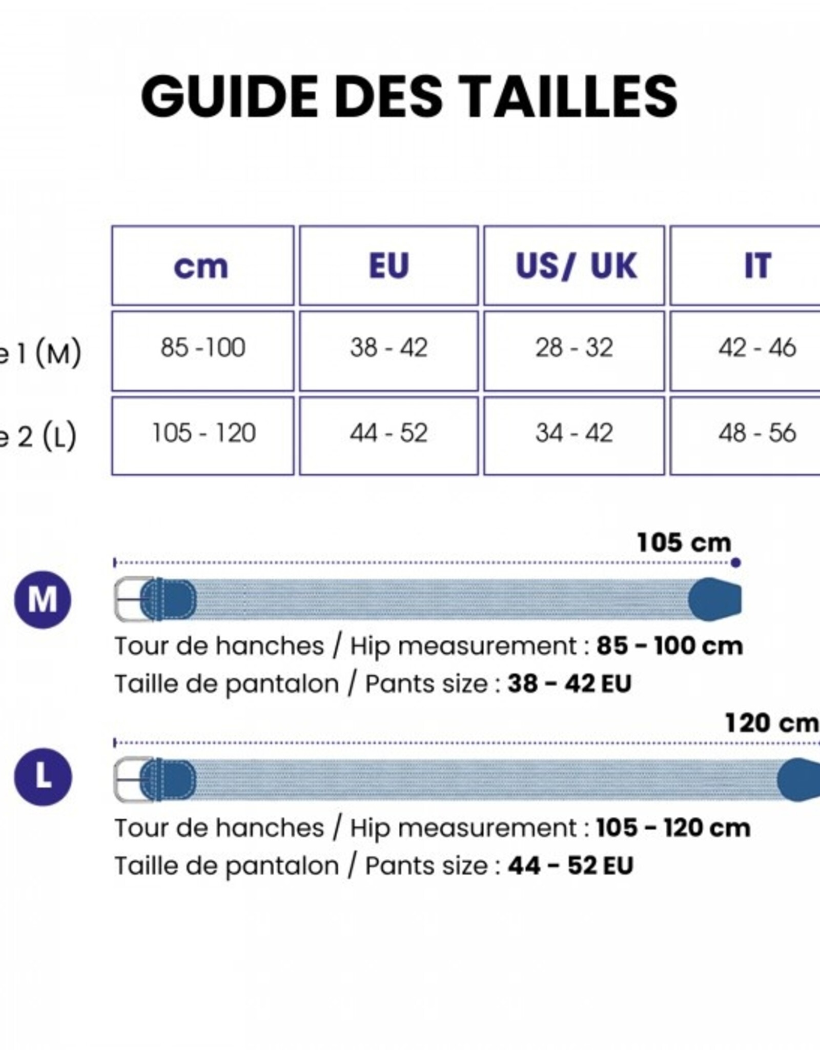 Vertical l'accessoires Riem gevlochten elastisch - overseas blue