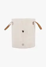 Zusss Wasmand klavertje S zand/antraciet