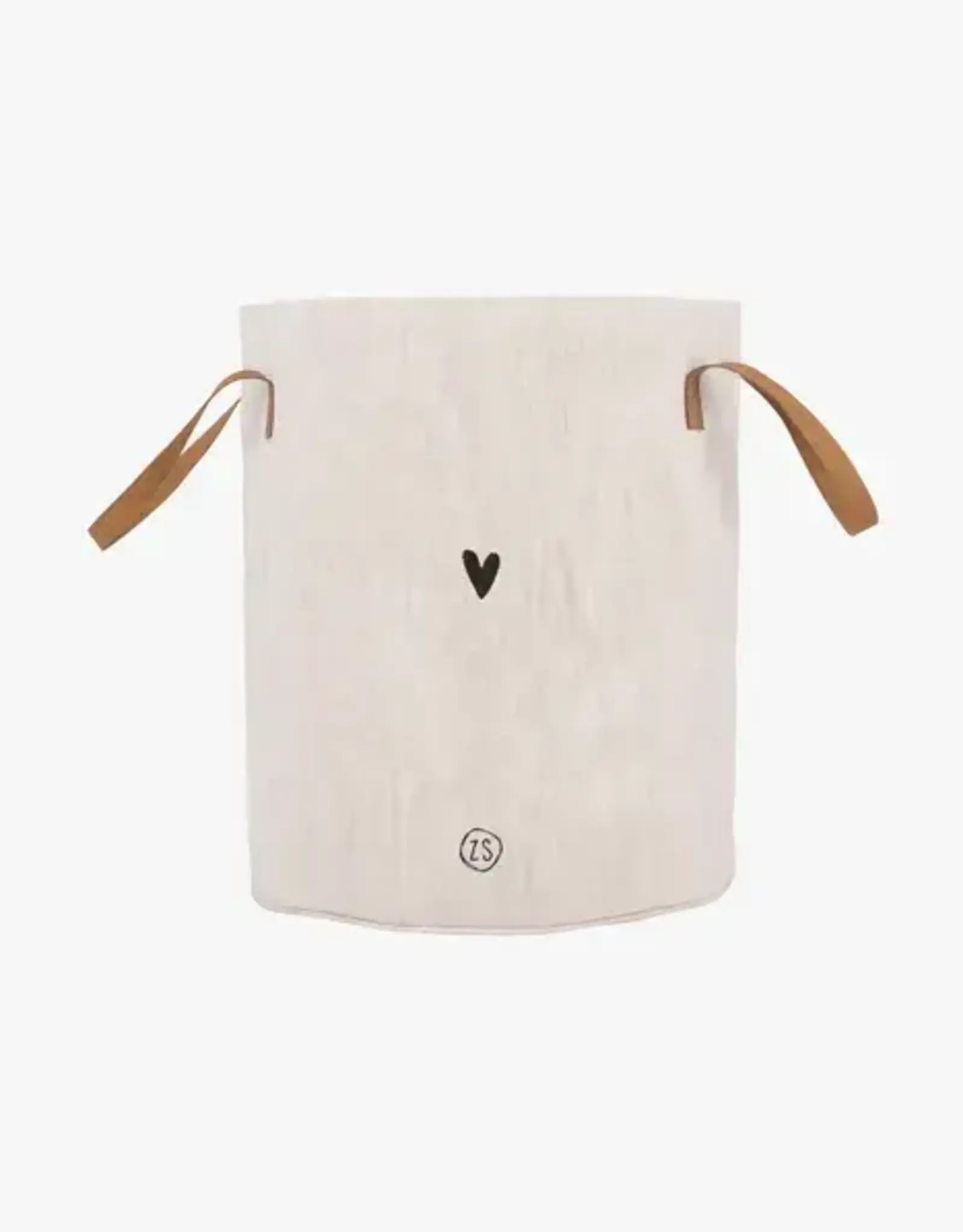 Zusss Wasmand klavertje S zand/antraciet