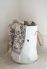 Zusss Wasmand klavertje S zand/antraciet