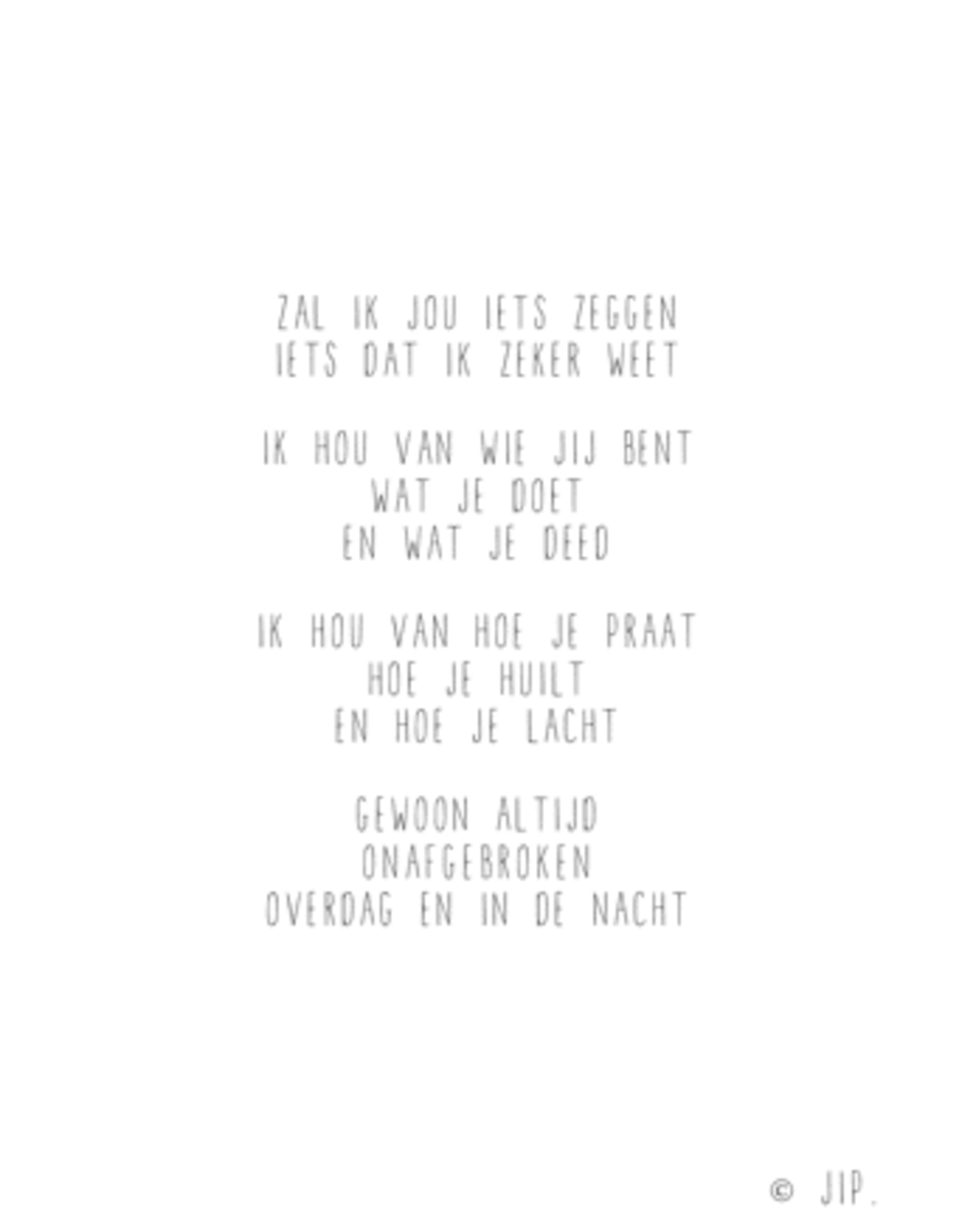 Gewoon Jip Postkaart - Zal ik jou iets zeggen