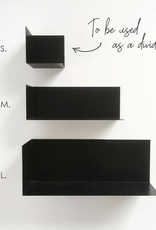 Groovy Magnets Stalen wandplankje - zwart