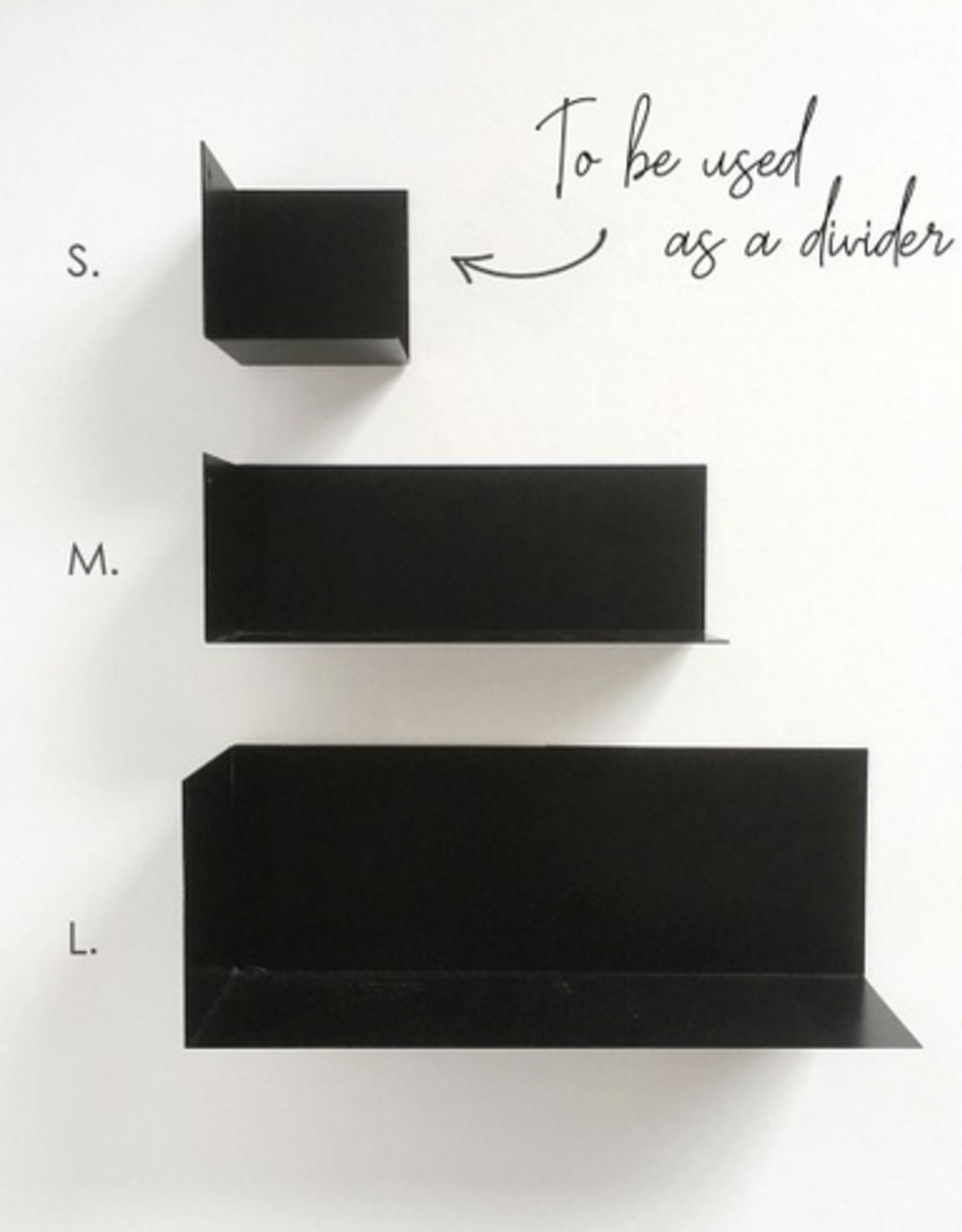 Groovy Magnets Stalen wandplankje - zwart