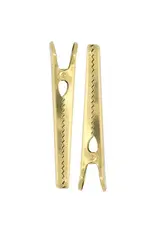 Zusss Set van 2 metalen clips goud