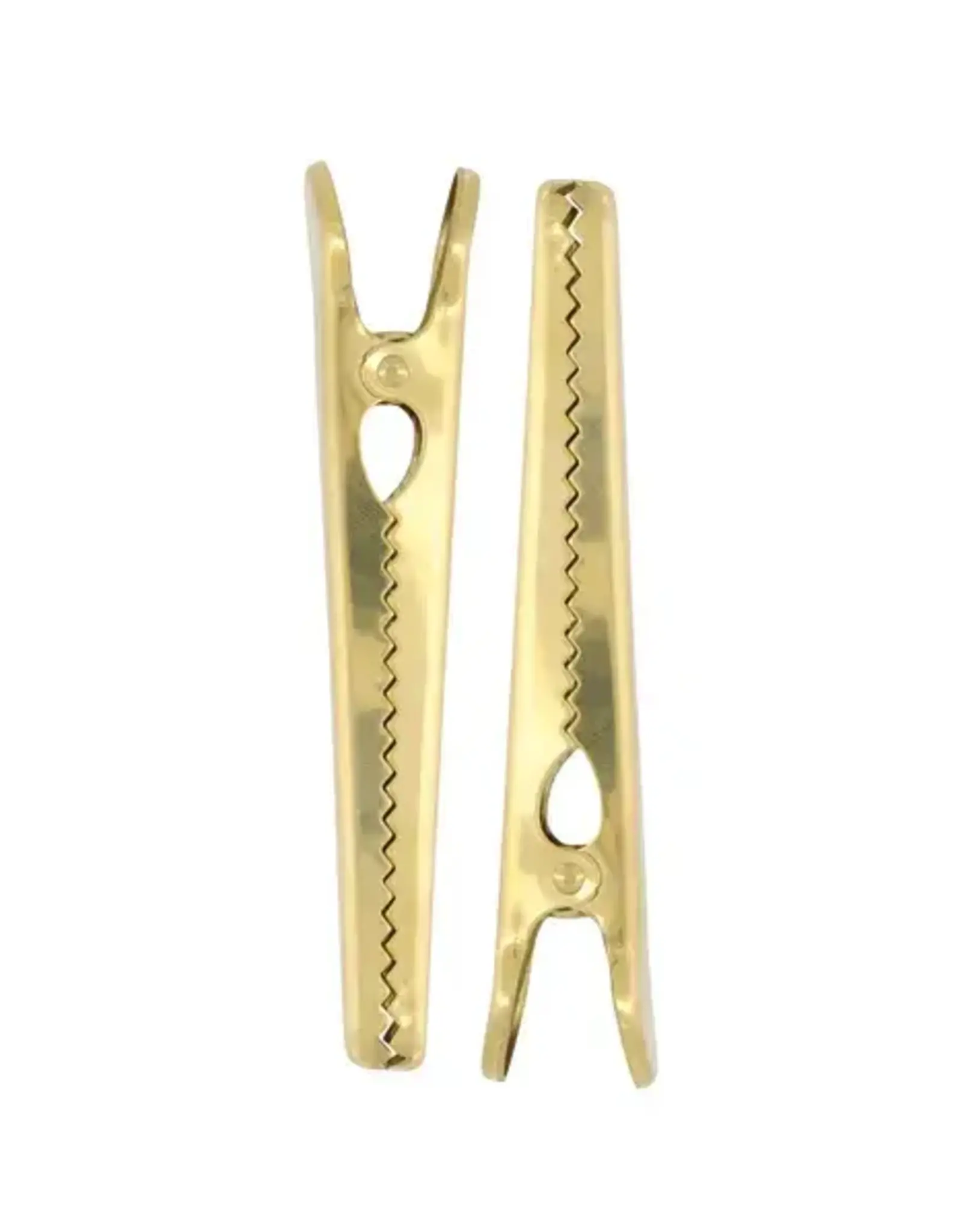 Zusss Set van 2 metalen clips goud