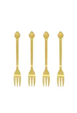 Zusss Set van 4 vorkjes hartje goud