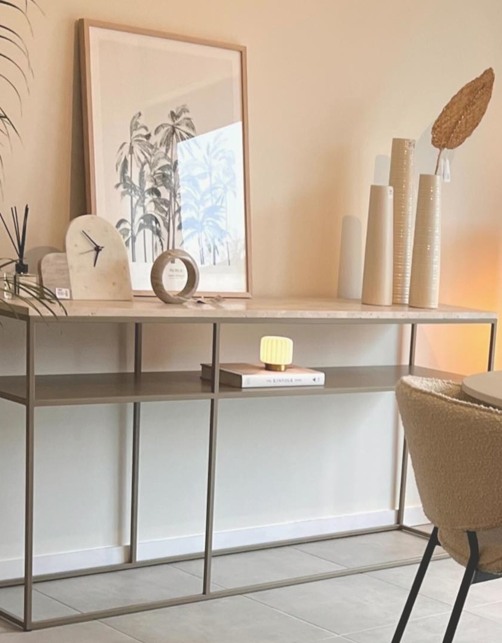 Capulus Console - Travertine