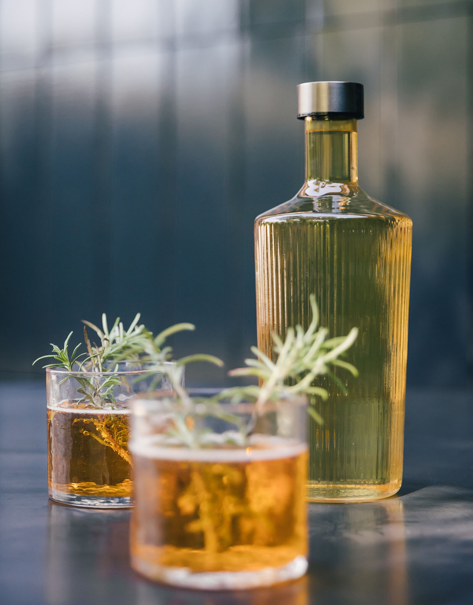 Paveau Waterfles - Yellow - ribbels