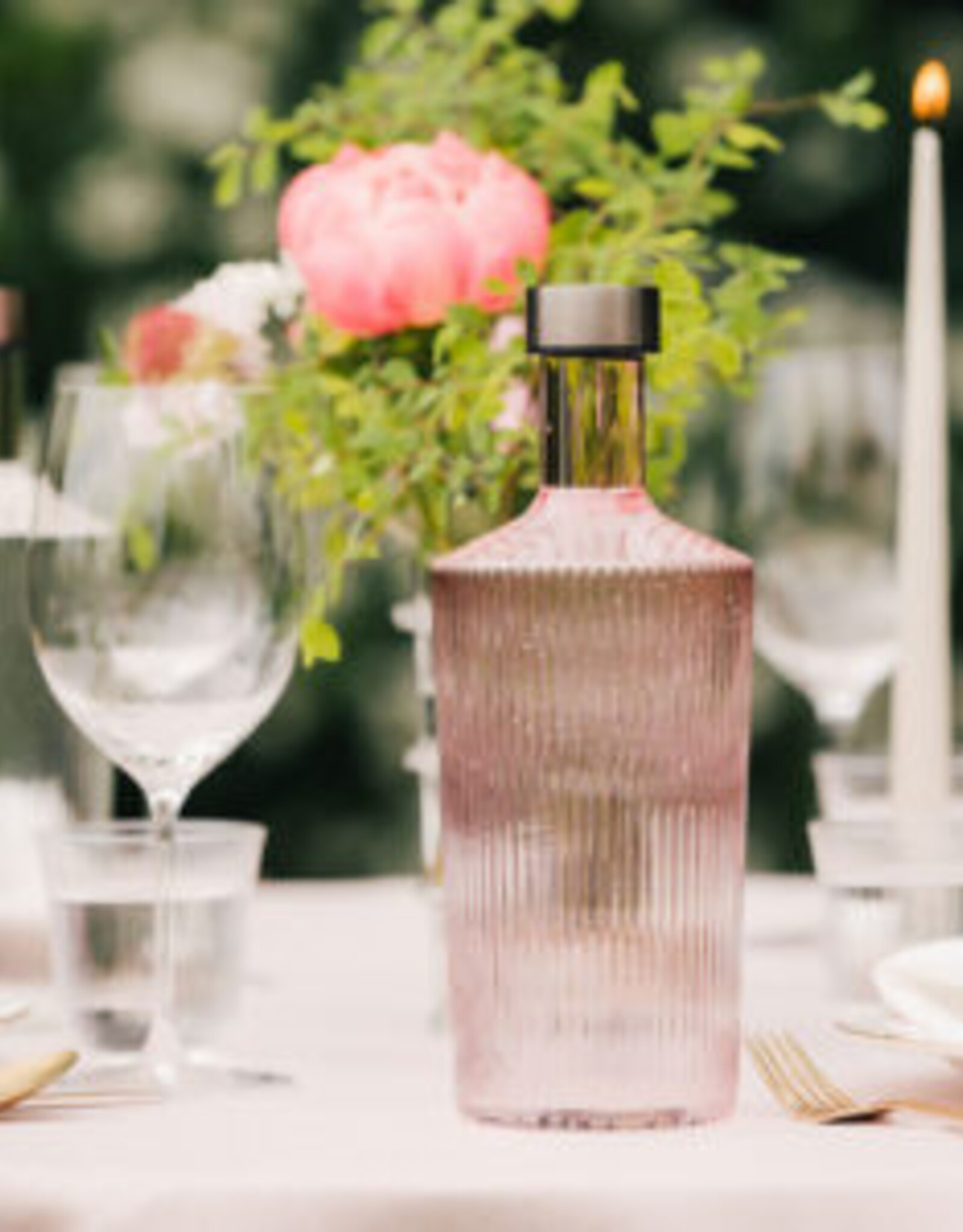 Paveau Waterfles - Pink - ribbels