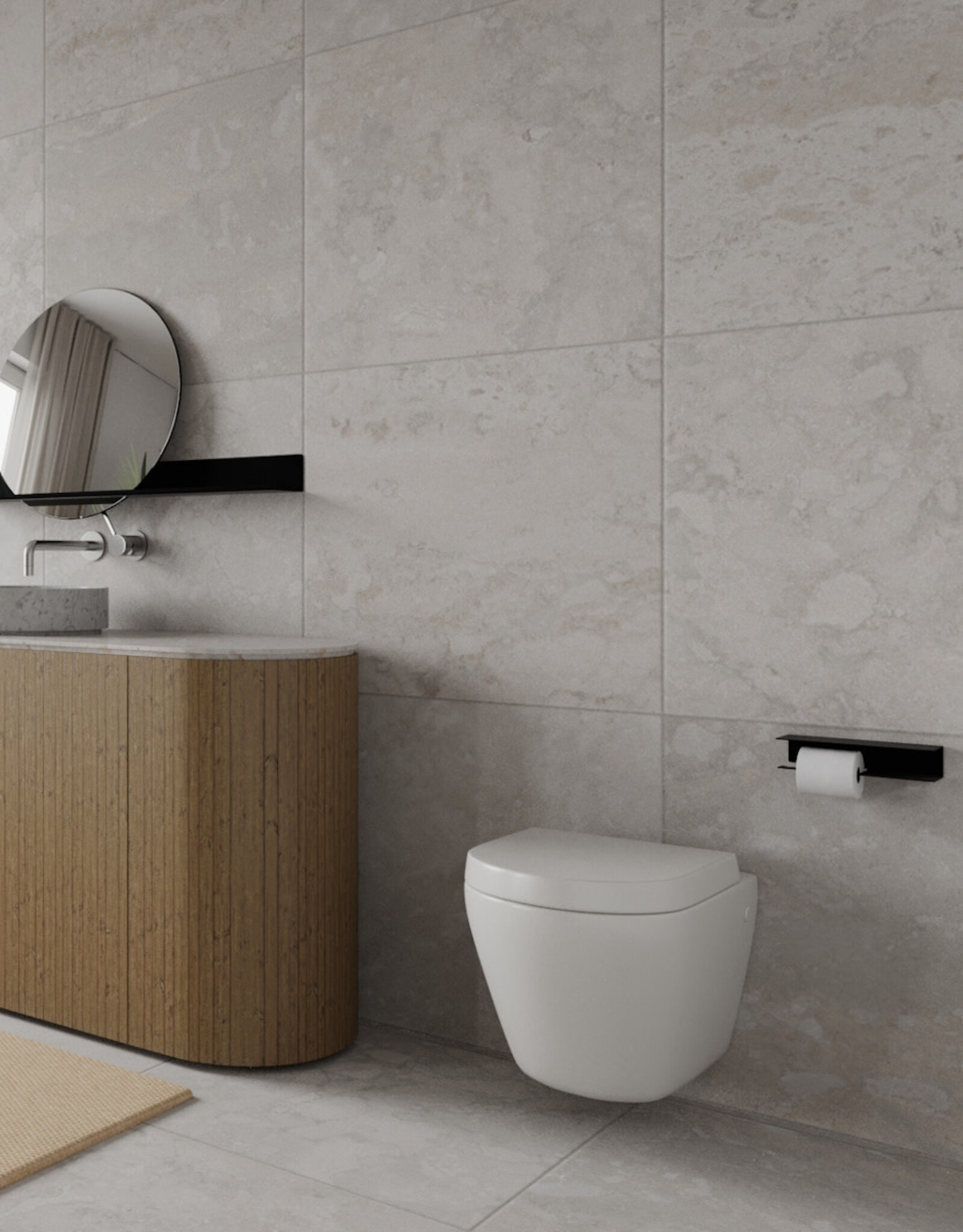 Berno toilet paper holder black L