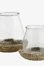 Theelichtje - Glass w/ jute tray M