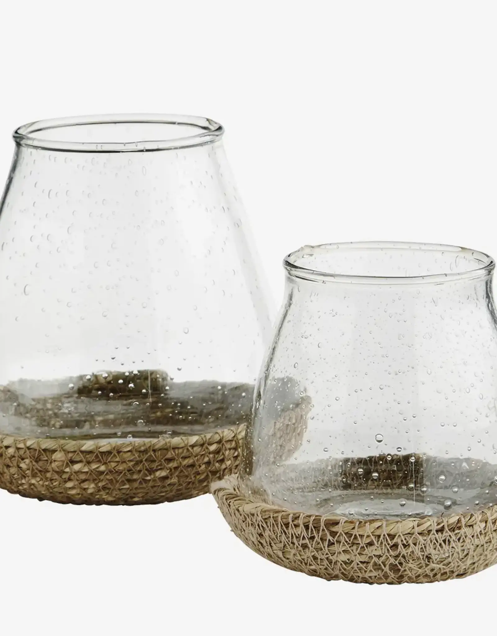 Theelichtje - Glass w/ jute tray M