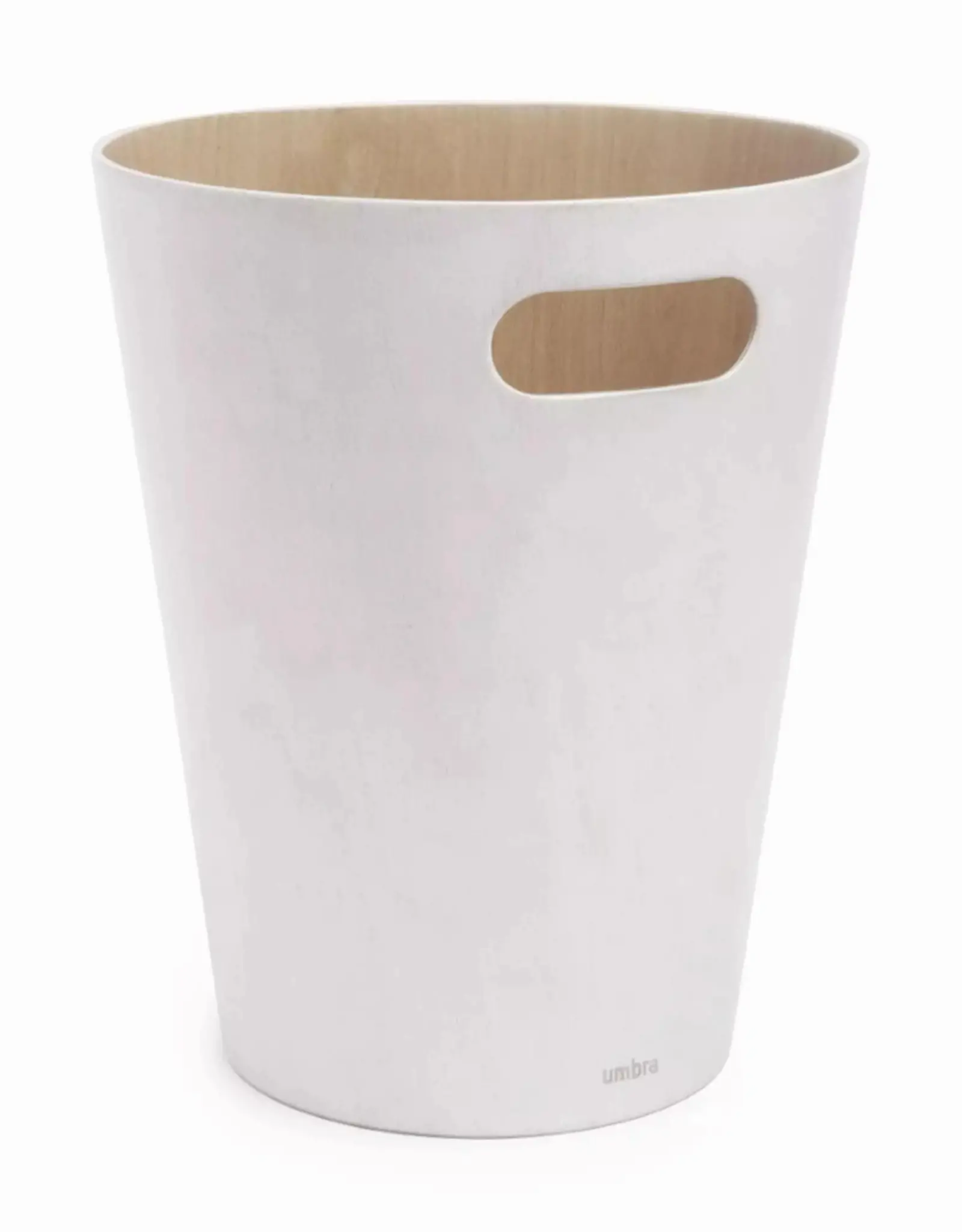 Prullenbak - Woodrow hout/wit