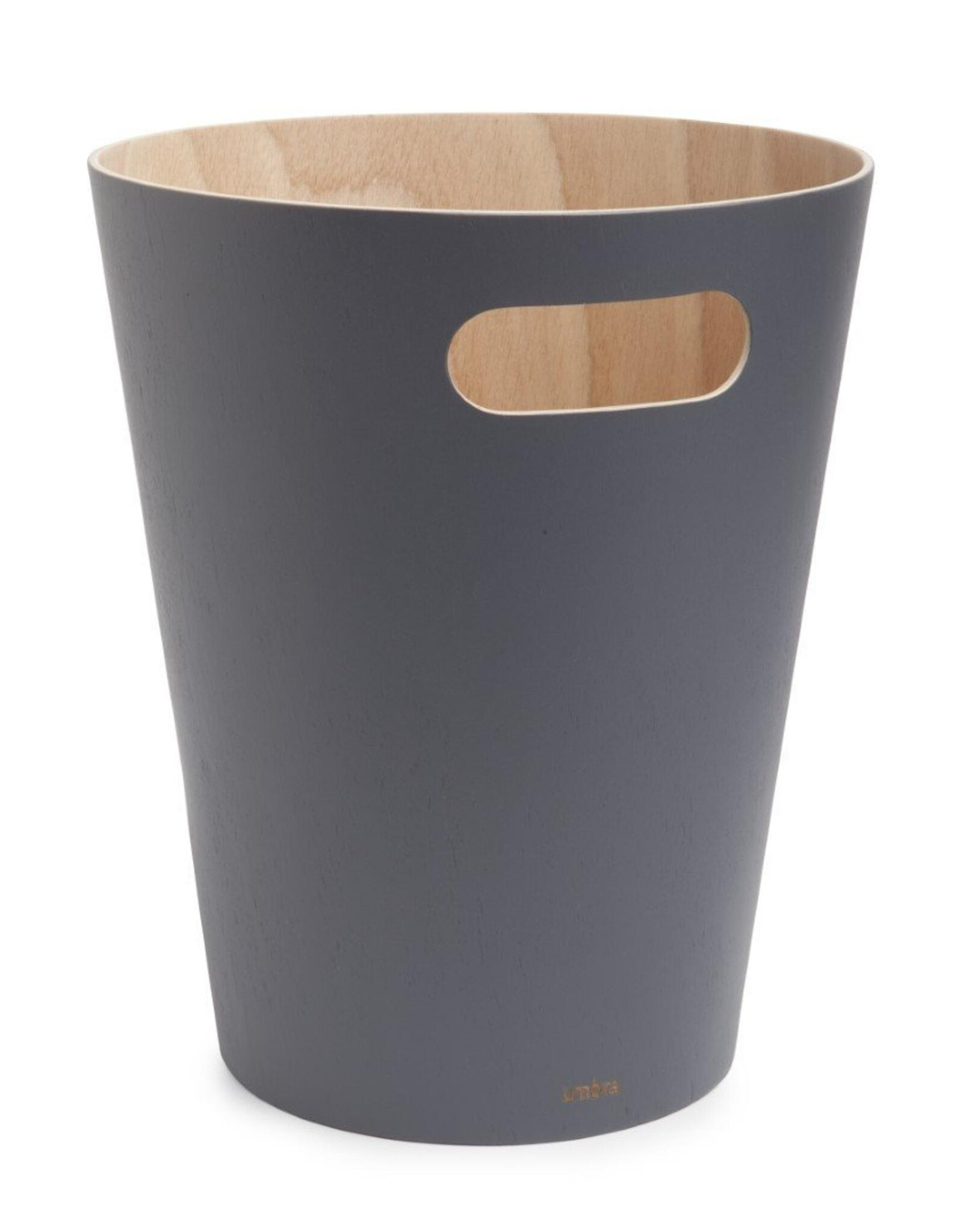 Prullenbak -  Woodrow hout/zwart