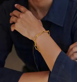 By-bar Armband - Schakels goud