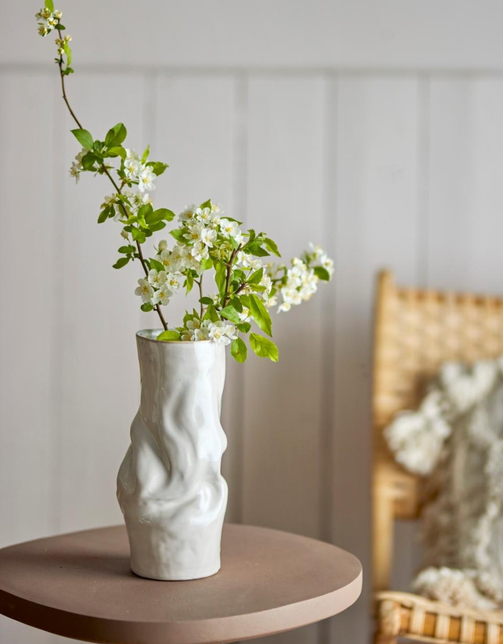 Bloomingville Vaas - Araba white stoneware