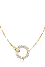 Ania Haie Ketting - Interlinked circles pave - goud