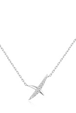Ania Haie Ketting - Kiss pave - zilver