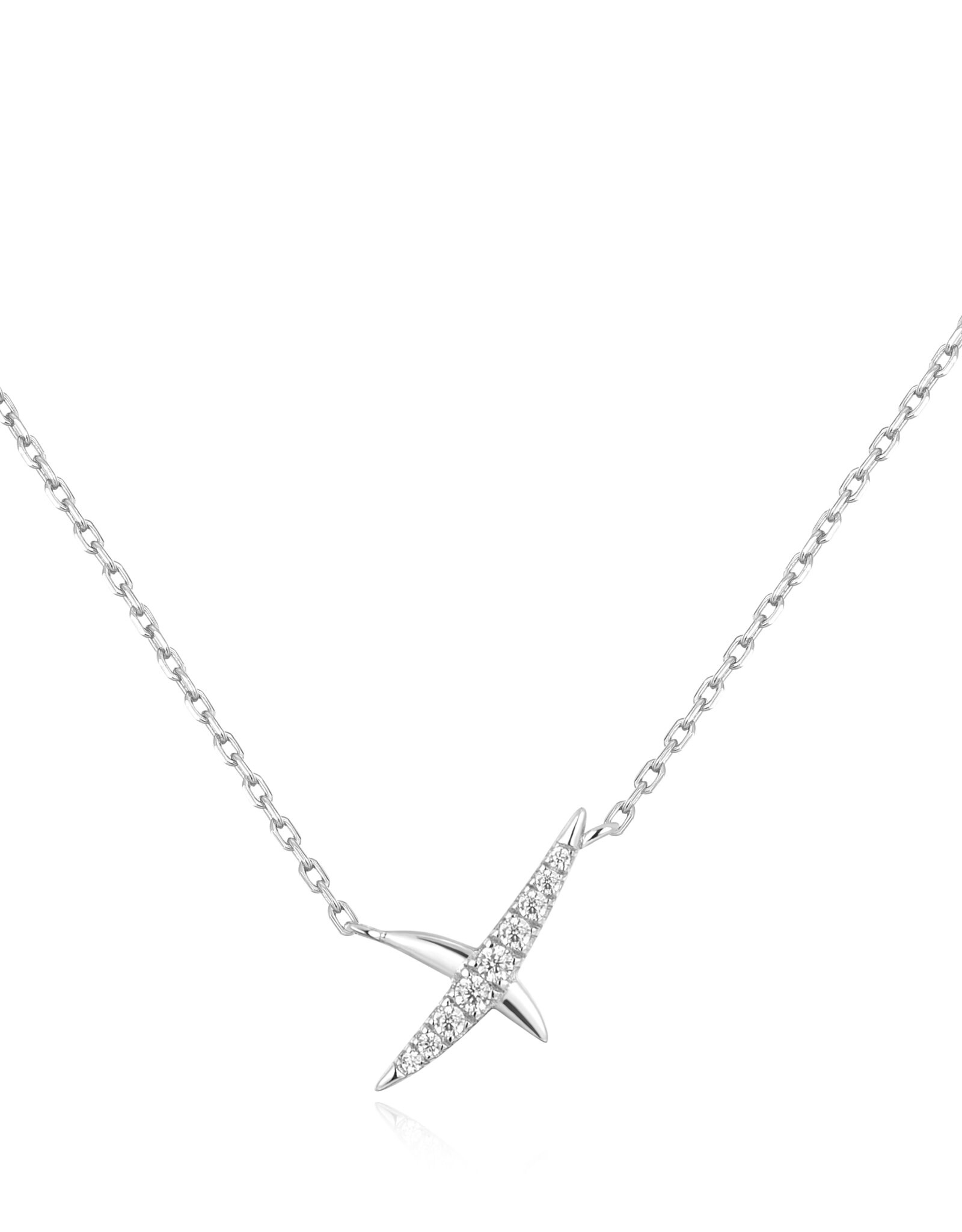 Ania Haie Ketting - Kiss pave - zilver