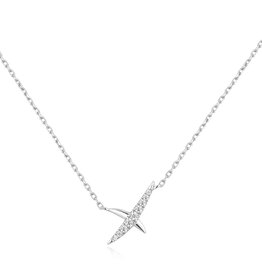 Ania Haie Ketting - Kiss pave - zilver