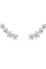 Ania Haie Oorbellen - sparkle climber studs - silver