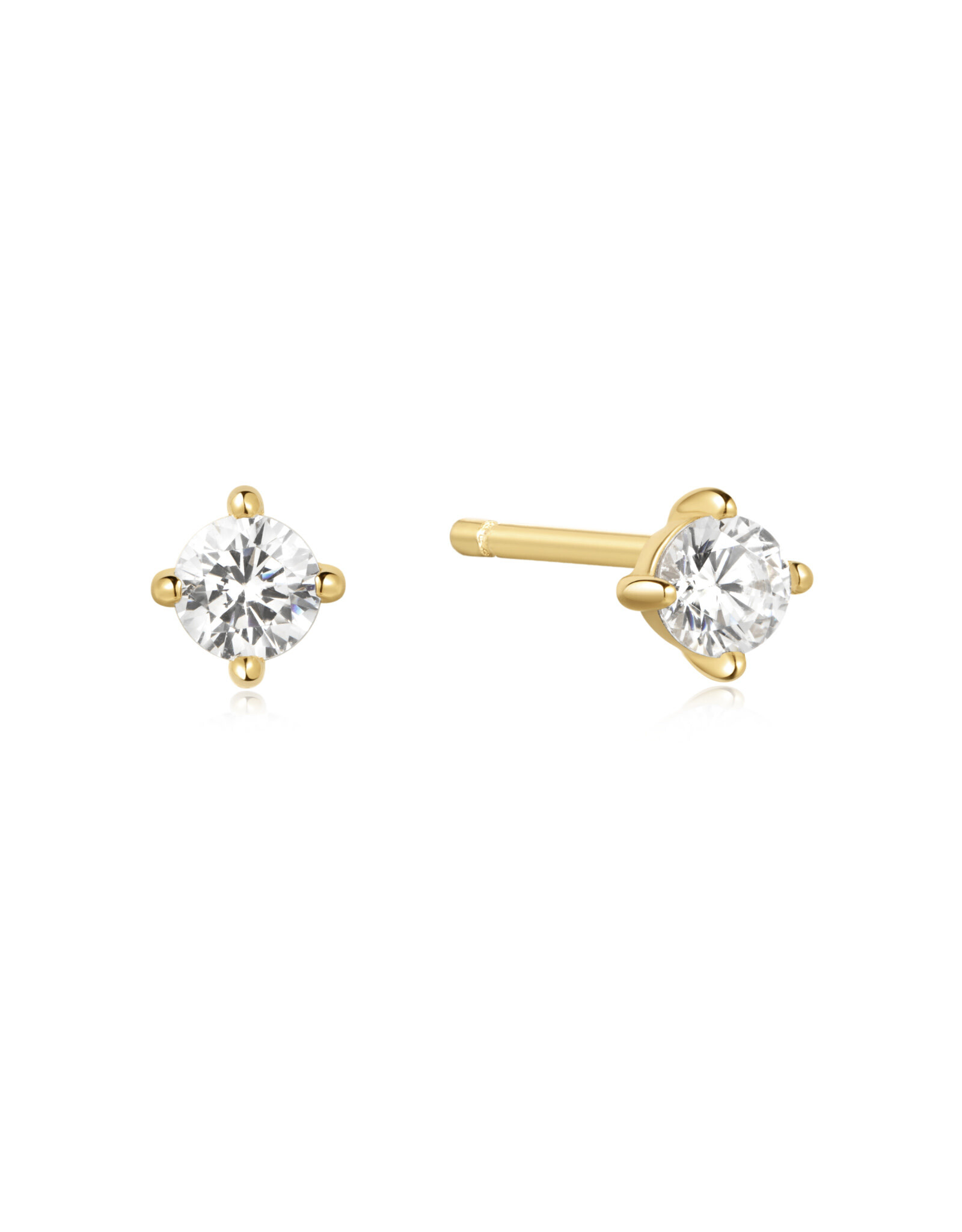 Ania Haie oorbellen - solitaire studs - gold