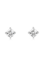 Ania Haie oorbellen - solitaire studs - silver