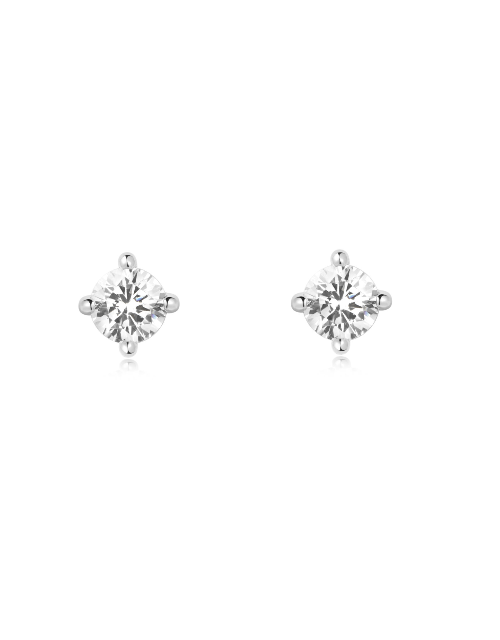 Ania Haie oorbellen - solitaire studs - silver