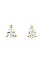 Ania Haie oorbellen - pear studs - gold