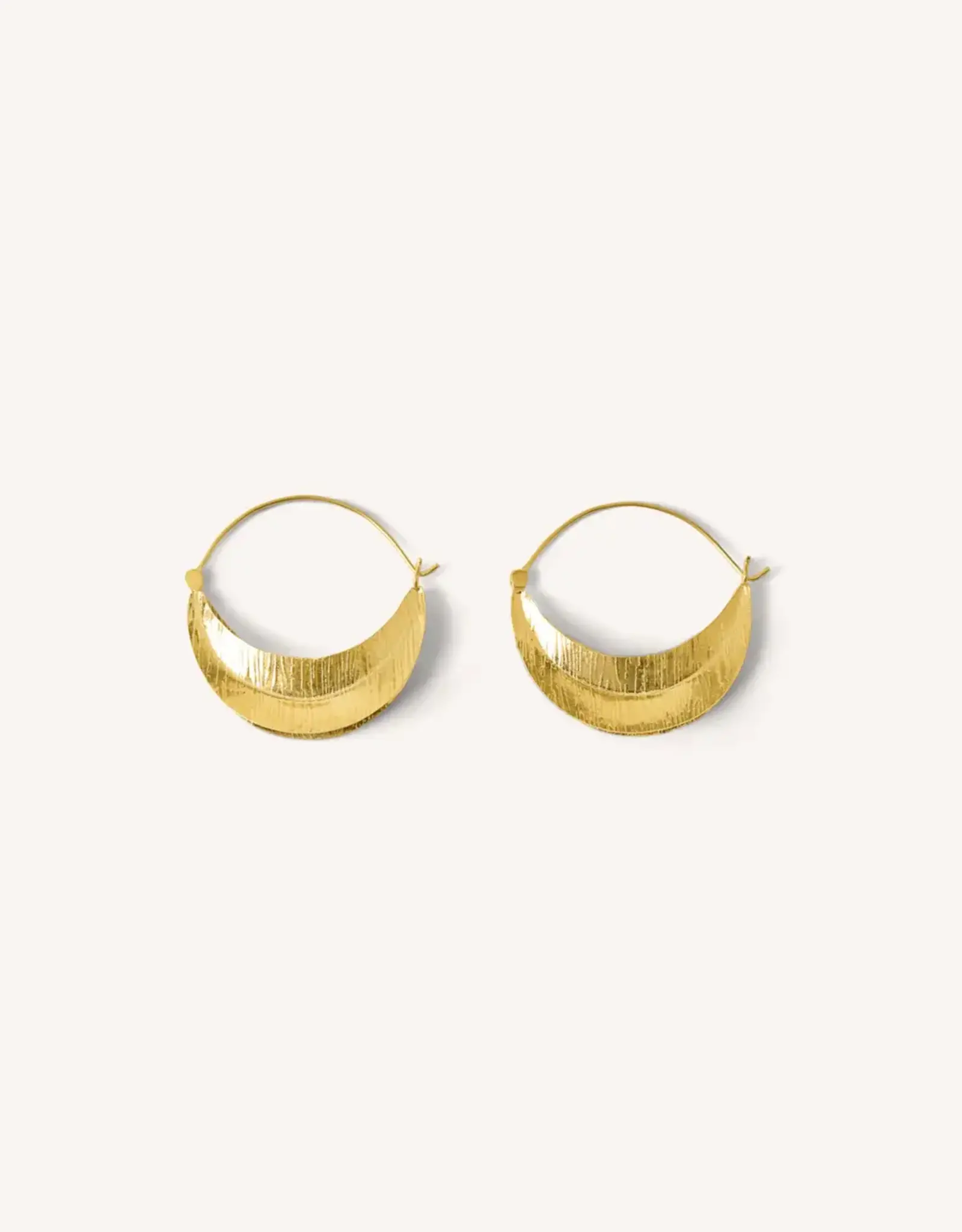 By-bar Oorbellen - moon - gold