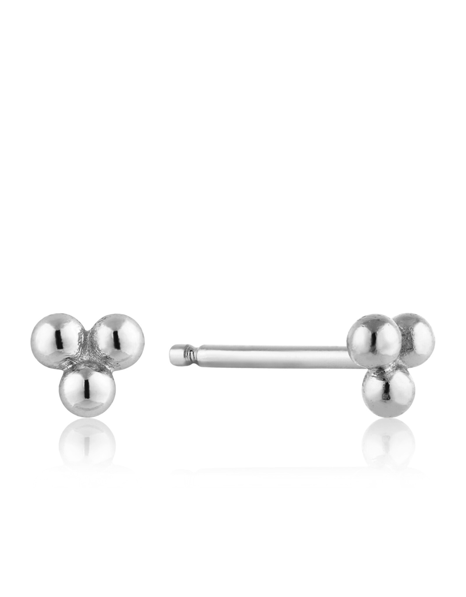 Ania Haie Oorbellen - Triple ball  barbell single earring - silver