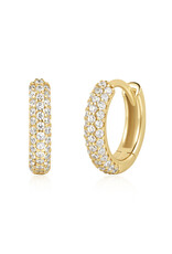 Ania Haie oorbellen - pave huggies - gold