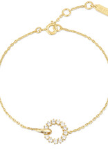 Ania Haie Armband - interlinked circles pave - goud
