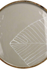 Schaal - Leaf wood beige 37x37x2.5 cm