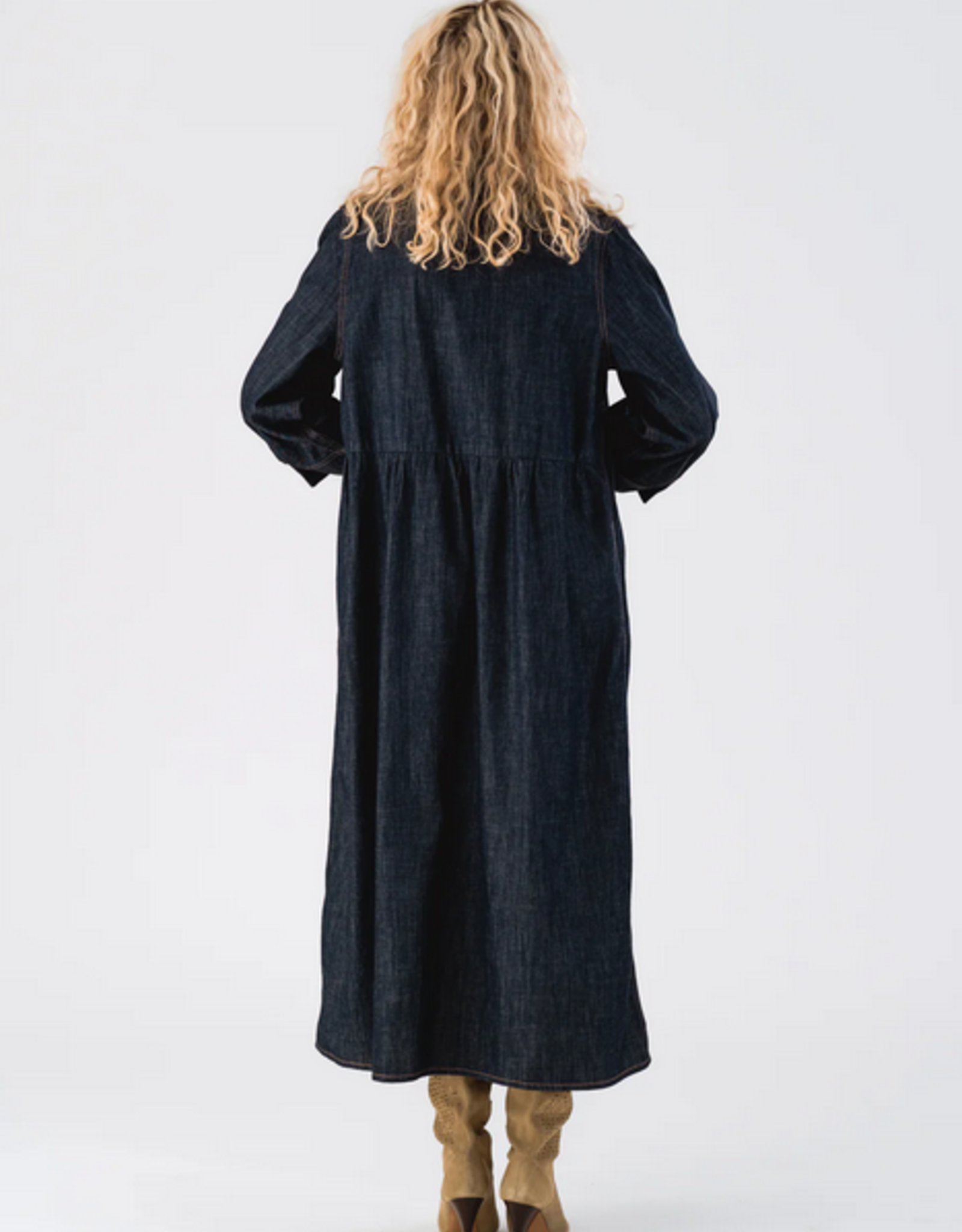 Lollys Laundry Kleed - Aliya Maxi dress - blauw jeans