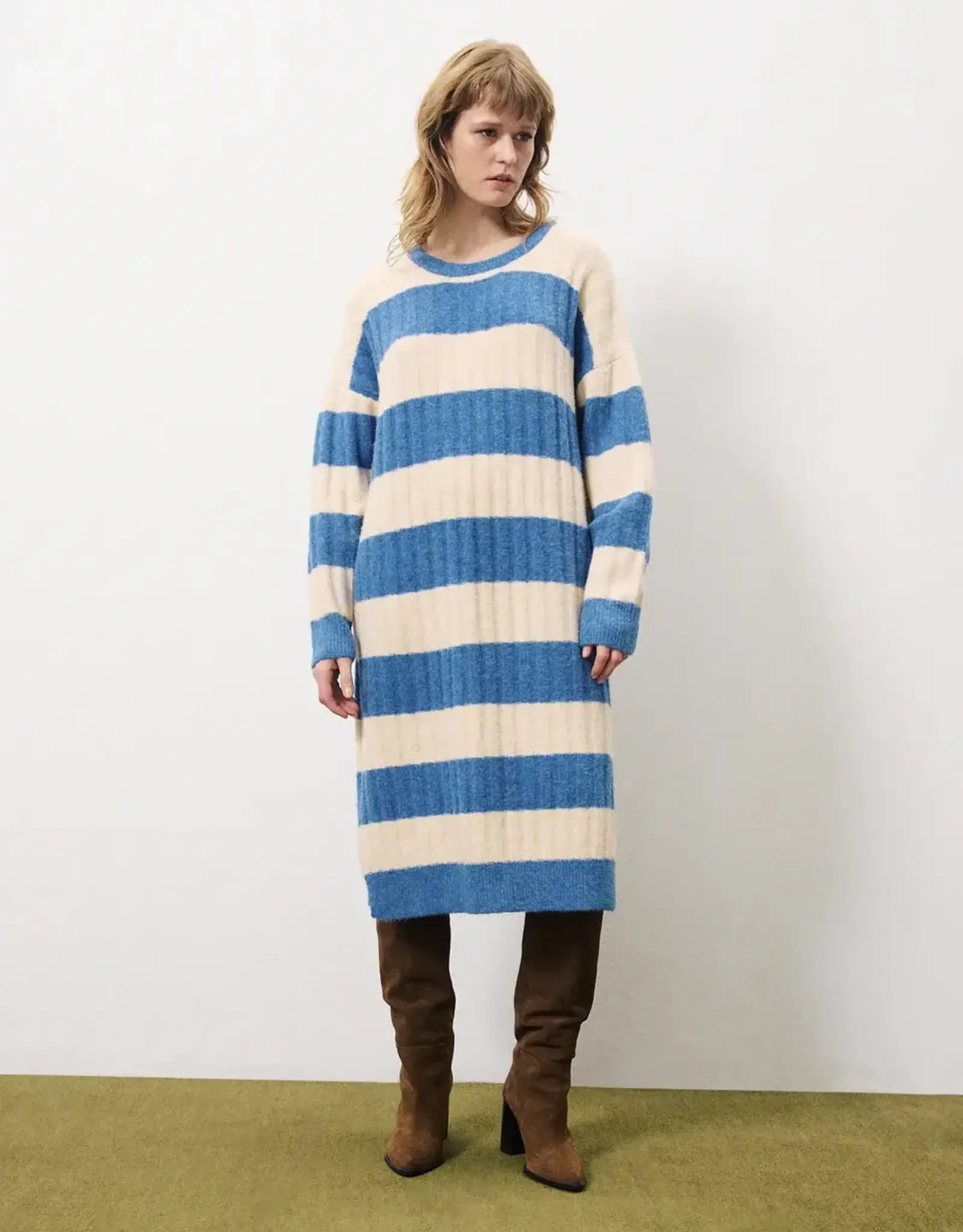 Kleed - Coryne blauw/beige