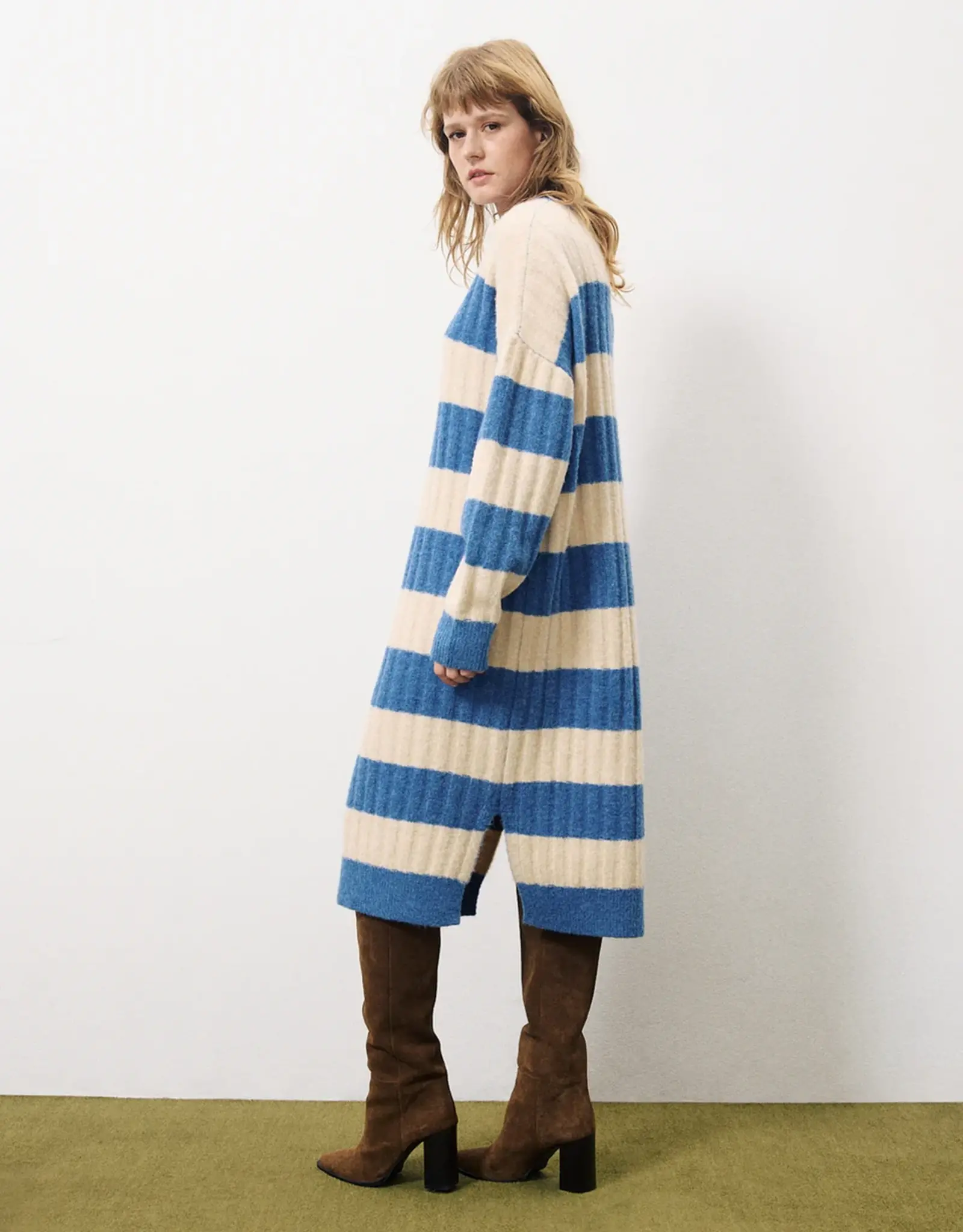 Kleed - Coryne blauw/beige