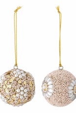 Bloomingville Kerstbal -  roze goud set van 2