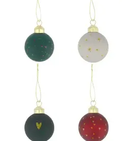Zusss Kerstballen - Set van 4 multicolor